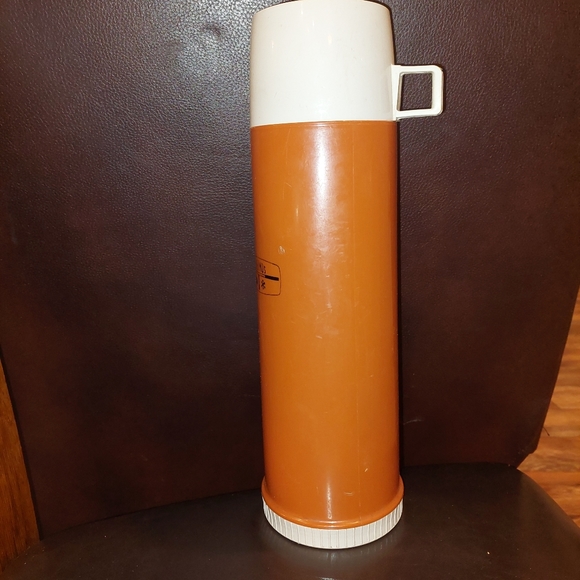 Vintage Thermos 13 inch Orange Complete 24F Vacuum EUC 32 oz - Picture 3 of 10